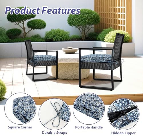 IPYNBAP Outdoor Chair Cushions Set of 4 -Waterproof Outdoor Seat Cushions - Image 5
