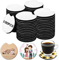 100PCS Sublimation Blank Car Coasters, 2.75in/5mm Circular Opening Blank by LeucSuiok