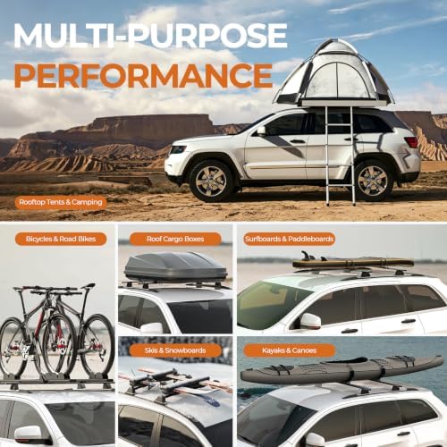 KUIPERAUTO 165lbs Aluminum Roof Rack Cross Bars Compatible - Image 6