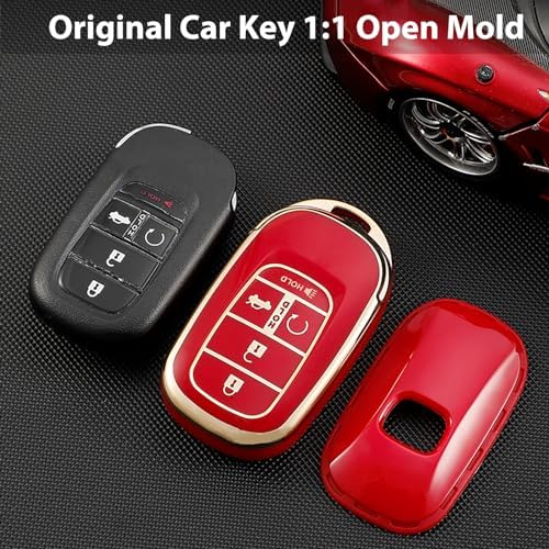 TPU Key Fob Cover with Bling Ring, Compatible with Honda Accord Civic HR-V CR-V - Image 5