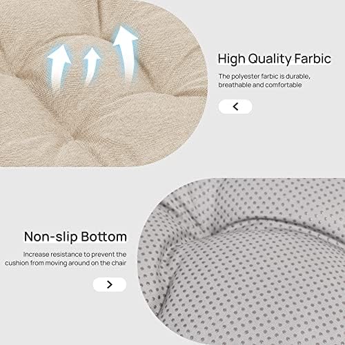 Love's cabin Memory Foam Chair Cushions Set of 4, 19 Inch - Image 4