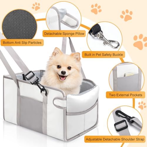 Portable Dog Car Seat for Small Dogs, Puppy Car Seat - Image 3
