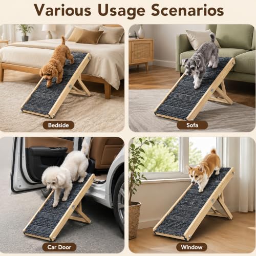 Dog Ramp for Small Dog/Bed/Couch, Foldable & Adjustable Dog Stairs - Image 4