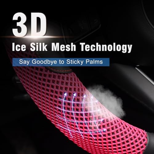 KAFEEK Steering Wheel Cover, Cooling Ice Silk, Universal 15 Inch - Image 3