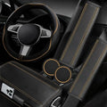 NBTEPEM 6 PCS Car Steering Wheel Cover Set, Microfiber Leather Steering Wheel by NBTEPEM