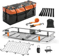 Folding Hitch Mount Cargo Carrier, 60.1" x 20" x 6" Steel Rack by Relaxinsideexploreoutside