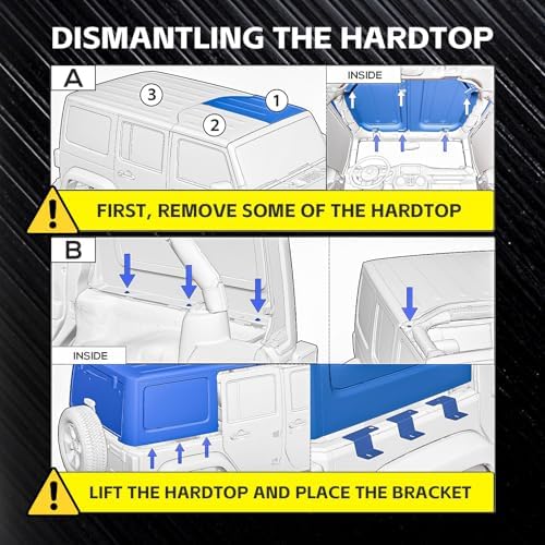 YZONA for JL JLU Roof Rack Hard Top Cargo Basket - Image 5