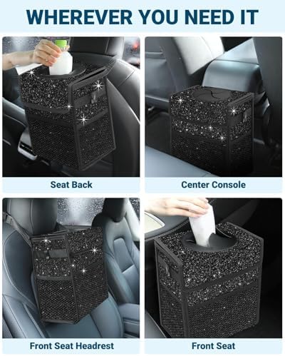 Capolo Car Trash Can with Lid, Leakproof Car Garbage Can - Image 6