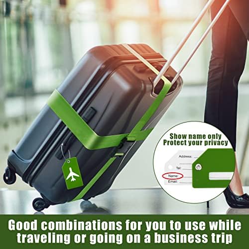 Weewooday 8 Pcs Luggage Straps Suitcase Tags Set - Image 5