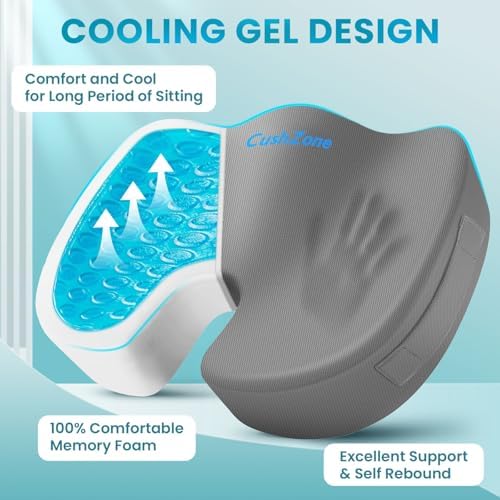 Gel Seat Cushion, Cooling Memory Foam Cushion - Image 2