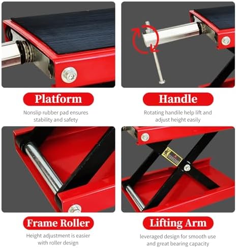 1100lb Motorcycle Lift Scissor Jack - Image 5