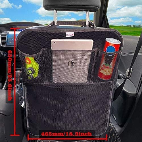 Meolsaek Kick Mats Back Seat Protector, Waterproof Oxford Seat Back Protector - Image 3
