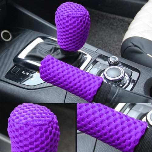 AUCELI 2 Pack Car Gear Shift Knob Cover & Handbrake Cover, Automotive Anti-Slip - Image 5