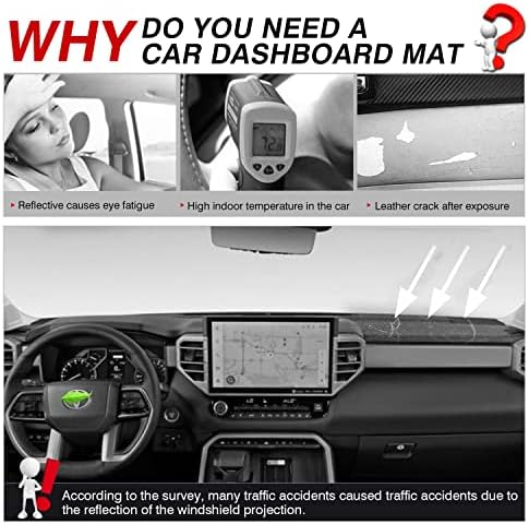 Autorder Dashboard Cover Mat for 2022 2023 2024 2025 2026 Toyota Tundra - Image 2