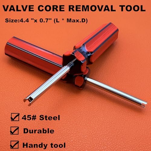 6Pcs Valve Stem Removal Tool Kit, R134 R12 A/C HVAC Air Conditioner Schrader - Image 3
