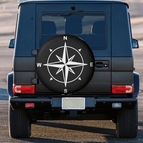 Compass Rose Spare Tire Cover SUV Trailer Truck RV 14 Inch - Image 3