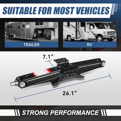 Auto Dynasty 2Pcs Scissor Jack, 2.5 Ton RV Travel Trailer Stabilizer Leveling - Image 4