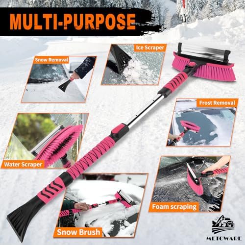 METOWARE 44" Ice Scraper and Snow Brush - Image 3