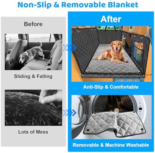 URPOWER Back Seat Extender for Dogs, Large Hard Bottom Dog Car Seat Cover - Image 7