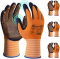 Schwer 3 Pairs Safety Work Gloves, MicroDot Abrasion & Grip by SCHWER