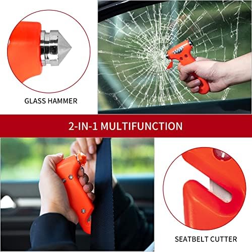 MOTORBUDDY 4-Pack Car Safety Hammer, Auto Emergency Escape Hammer - Image 4