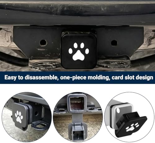 2 Inch Trailer Hitch Cover, Tow Hitch Square Mouth Receiver Plug Protector - Image 3