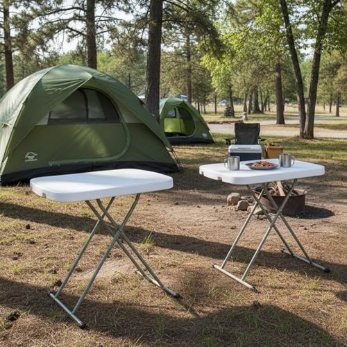 Lavish Home Indoor & Outdoor Portable Folding Table Set of 2 - Image 5
