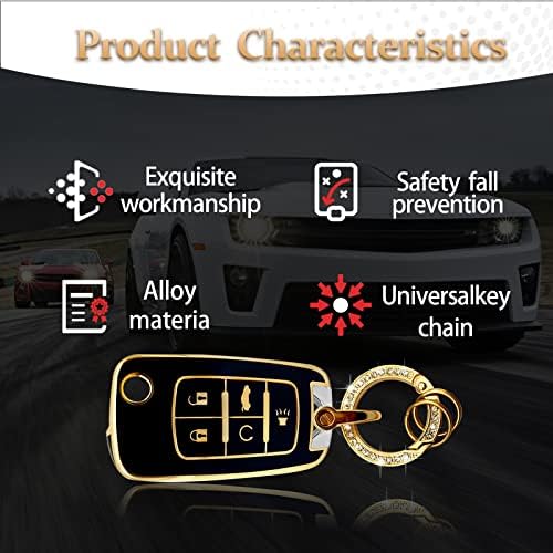 Vrasly Compatible with Chevy Key Fob Cover with Keychain Lanyard - Image 3