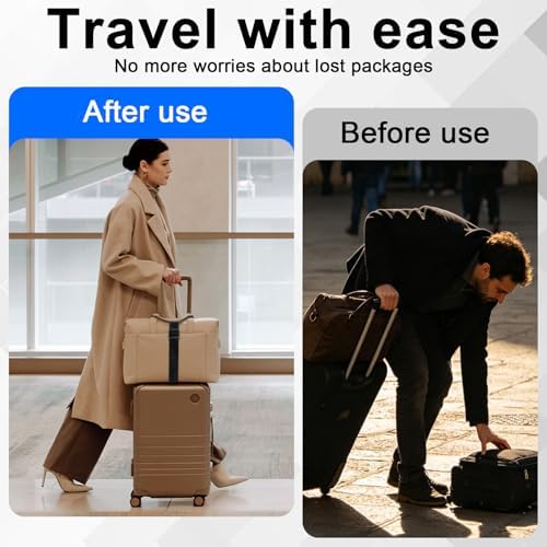 2 Pack Luggage Straps for Suitcases, Adjustable Bungee Elastic Belt - Image 4