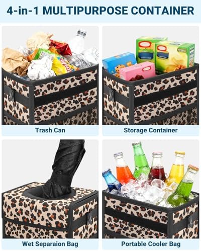 Capolo Car Trash Can with Lid, Leakproof Car Garbage Can - Image 5