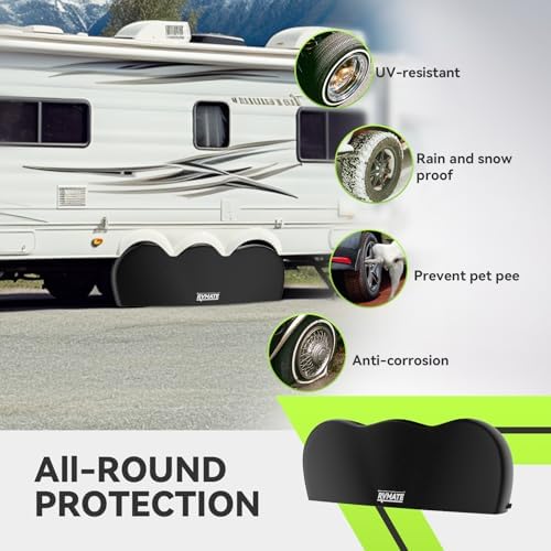 RVMATE Triple Axle Tire Covers, Fits 30"-32" Diameter Tires, 2 Pack - Image 2