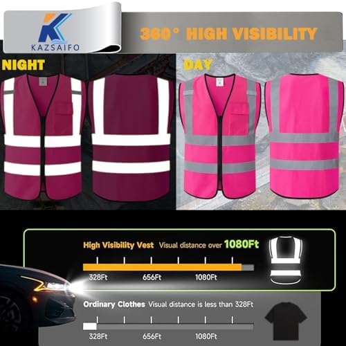 Hi Vis Construction Safety Vest - Image 3