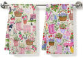 2 Pcs Farm Animals Kitchen Towels, Chicken Soft Absorbent Hand Tea Towel by ZHAMEN