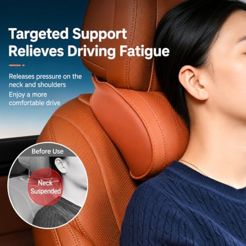 Universal Memory Foam Car Headrest Neck Pillow, Ergonomic Memory Foam Car - Image 2
