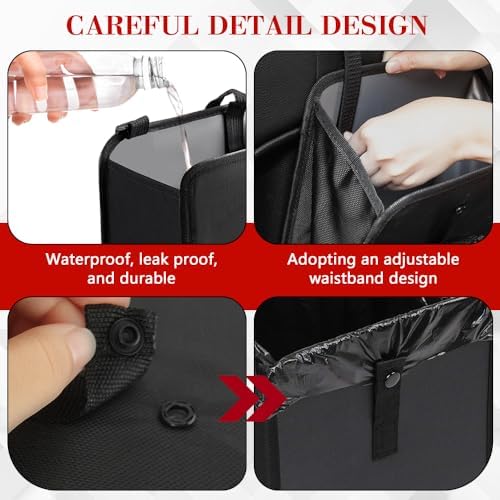 Car Trash Can, Car Trash Bin, 1.85 Gallons Capacity Automotive Trashcan Storage - Image 4