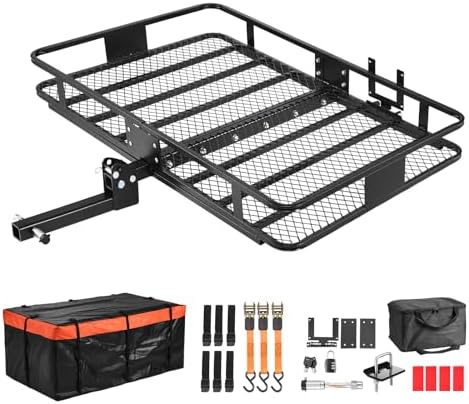 VEVOR Hitch Mount Cargo Carrier, 500LBS Capacity High-Strength Steel Hitch by VEVOR