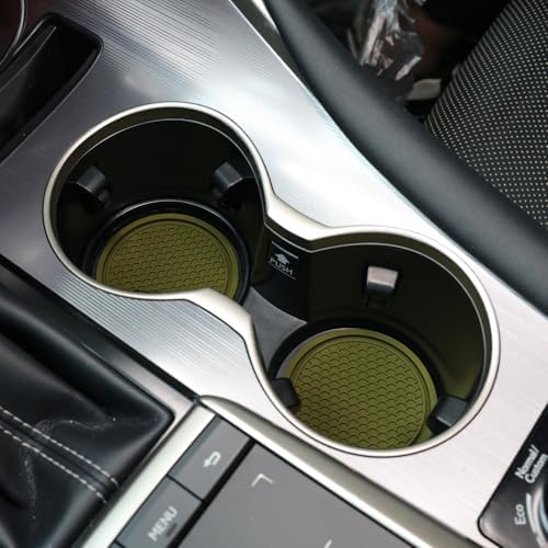 SINGARO Car Cup Coaster, Car Interior Accessories, Olive Green - Image 4