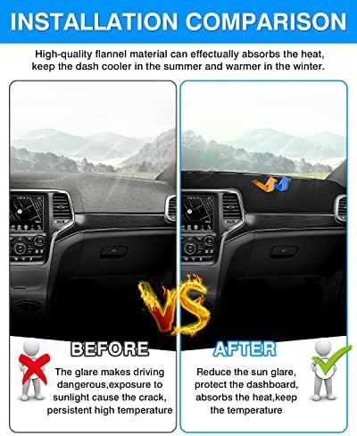 CARTIST Dashboard Cover Mat for 2011-2019 2020 2021 Jeep Grand Cherokee - Image 3