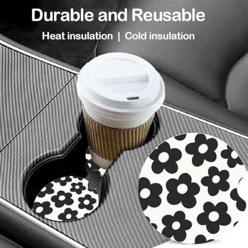 Ceramic Car Coasters – Absorbent Car Cup Holder Coaster Set - Image 2