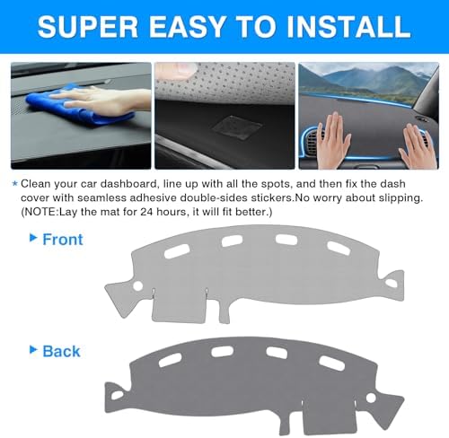 Autorder Gray Dashboard Cover Mat - Image 5