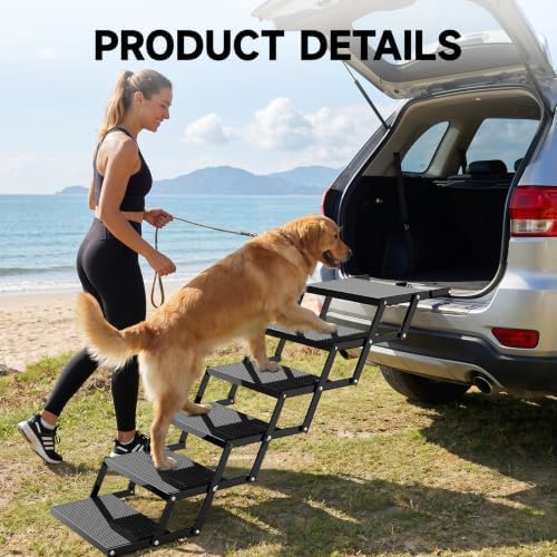 6-Step Dog Stairs for Car, Foldable Pet Steps for Large Dogs - Image 4