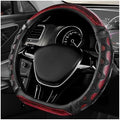 D-Shaped Steering Wheel Cover, Leather Car Wheel Protector by YTFRL