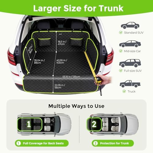 SUV Cargo Liner for Dogs, Upgraded Scratch-proof Leather 14.17" Heightened Side - Image 4