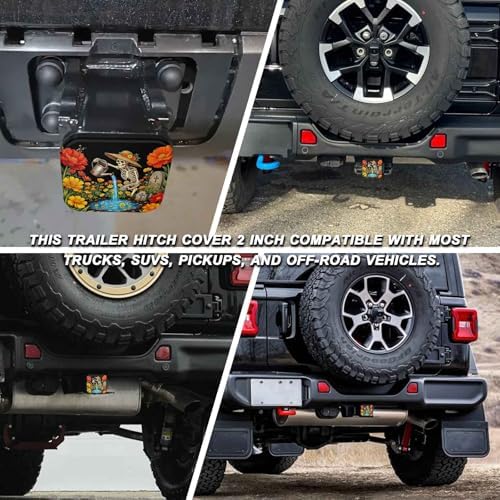 Trailer Hitch Cover 2 Inch Square Receiver Hitch Cover Rubber Tube Plug - Image 5
