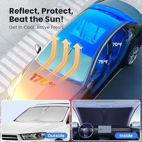 Magnelex Windshield Sun Shade for Jeep Compass 2017-2025, Foldable Car Window - Image 2
