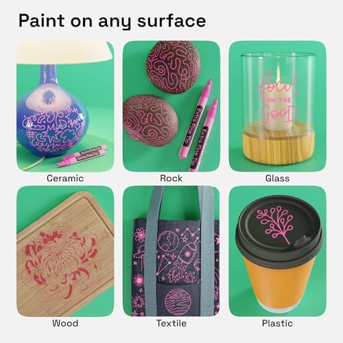 ARTISTRO Pink Acrylic Paint Markers - Image 2