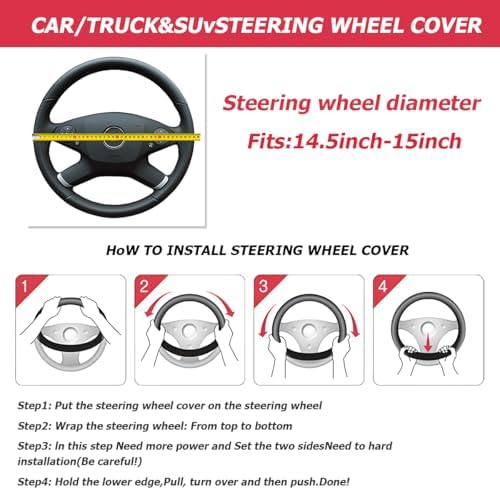 Mandark 15 Inch Car Steering Wheel Cover - Image 6