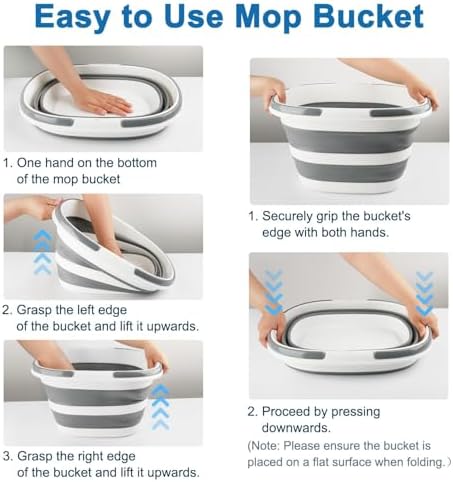 Collapsible Mop Bucket with Handle - Image 3