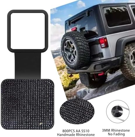 Bling Trailer Hitch Cover with Black - Image 4