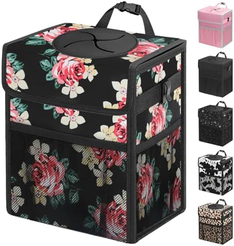 Capolo Car Trash Can with Lid, Leakproof Car Garbage Can Car Trash Bag by Capolo